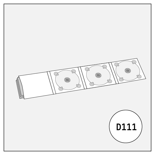 cd audio dvd disc cover 8-panel digipack with 3 trays and pocket d111
