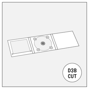 monotype monotypepressing cd audio dvd disc cover 6-panel digipack with 1 tray in the middle and cut for booklet d3b cut