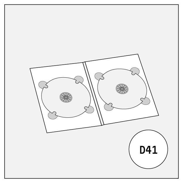 cd audio dvd disc cover 4-panel digipack a5 with 2 trays d41
