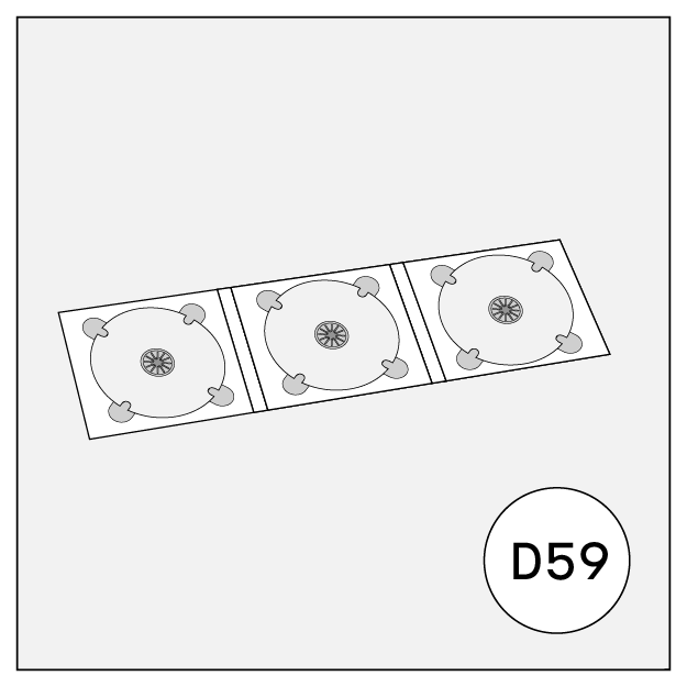 cd audio dvd disc cover 6-panel digipack with 3 trays d59