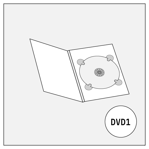cd audio dvd disc cover 4-panel digipack a5 with 1 tray dvd1