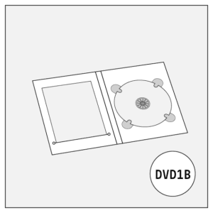 monotype monotypepressing cd audio dvd disc cover 4-panel digipack a5 with 1 tray and cut for booklet dvd1b