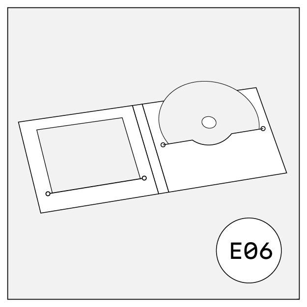 cd audio dvd disc cover 6-panel digisleeve with cut for cd and booklet e06