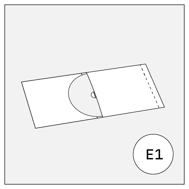 cd audio dvd disc cover 4-panel digisleeve with pocket for cd e1