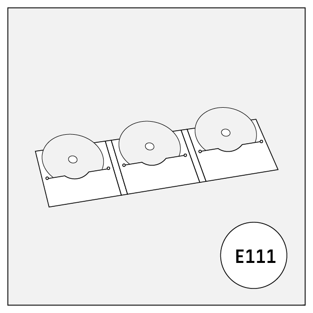 cd audio dvd disc cover 6-panel digisleeve with 3 cuts e111