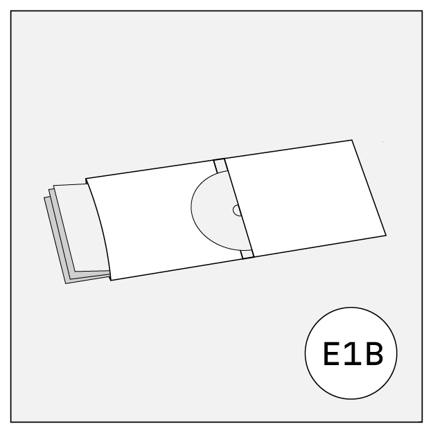 cd audio dvd disc cover 4-panel digisleeve with 2 pockets e1b