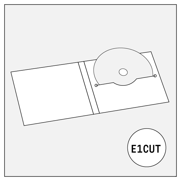 cd audio dvd disc cover 4-panel digisleeve with cut for cd e1 cut