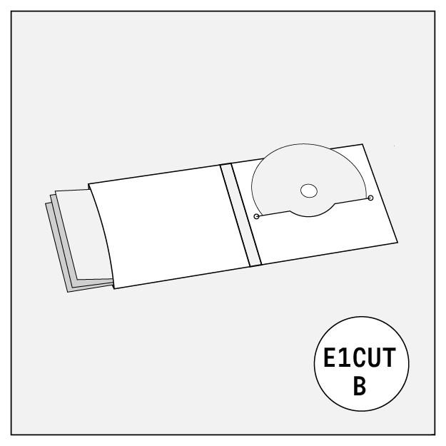 cd audio dvd disc cover 4-panel digisleeve with pocket for cd and cut for booklet e1b cut