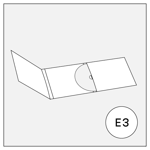 cd audio dvd disc cover 6-panel digisleeve with pocket e3