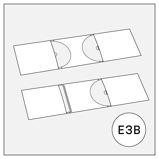 cd audio dvd disc cover 6-panel digisleeve with 2 pockets e3b