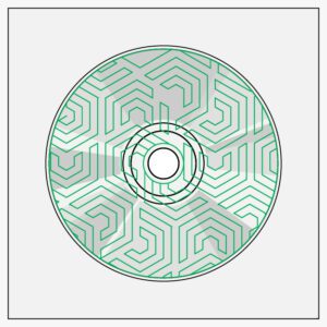 monotype monotypepressing cd audio dvd disc on body print pantone silver base