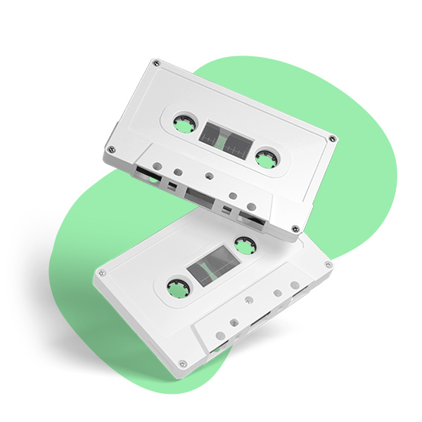 monotype monotypepressing white cassette icon green
