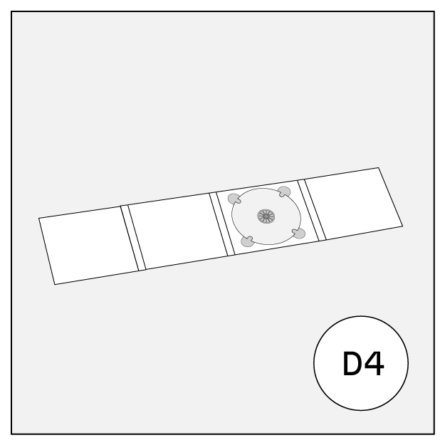 cd audio dvd disc cover 8-panel digipack with 1 tray d4