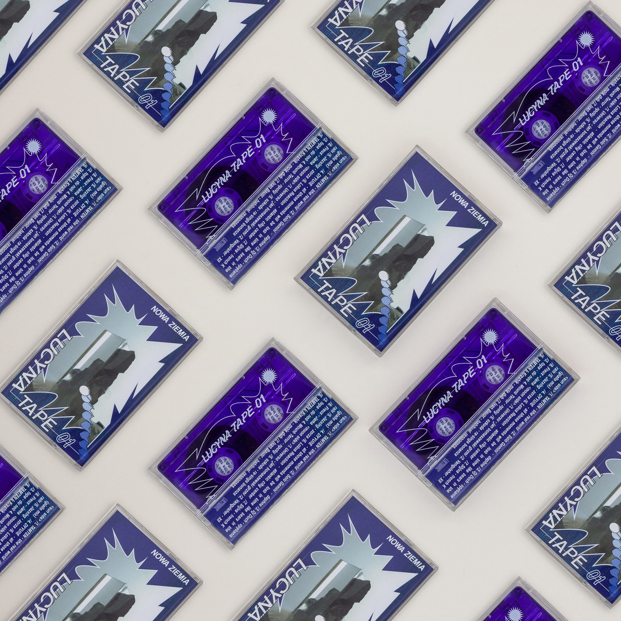 monotypepressing lila transparent cassette transparent mc box jcard